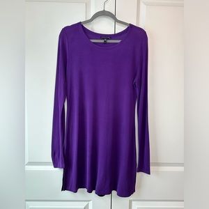 Eileen Fisher Silk Purple Tunic Dress (Size S)